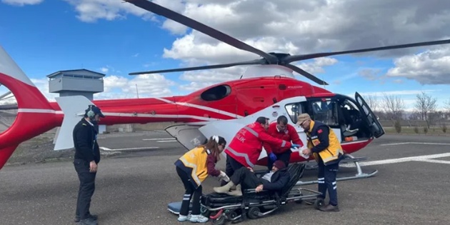 Bingöl’de Helikopter Ambulans Diyaliz Hastası İçin Havalandı